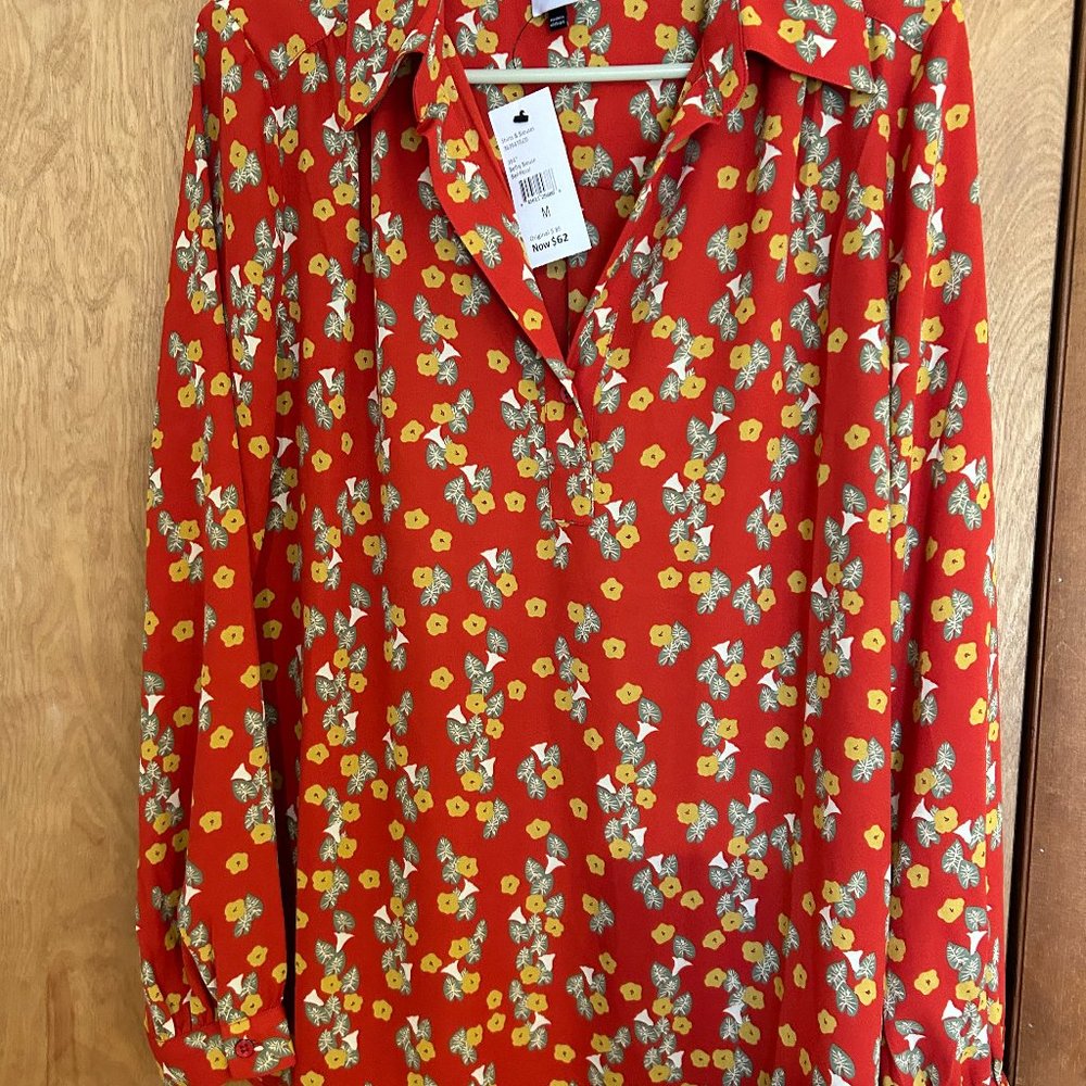 Cabi Belfry Blouse Bell Floral, #3947, NWT, Size M